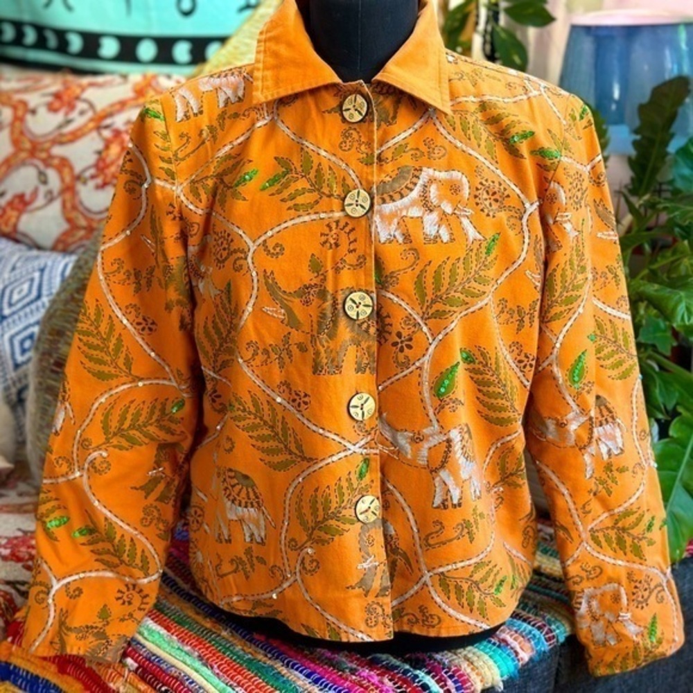 Alex Kim Linen Decorated Jacket!